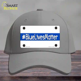 Blue Lives Matter Novelty License Plate Hat Cotton / Gray