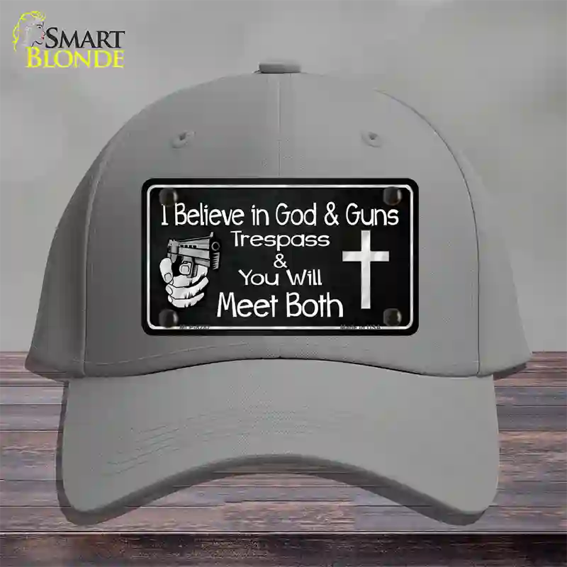 God And Guns Novelty License Plate Hat Cotton / Gray