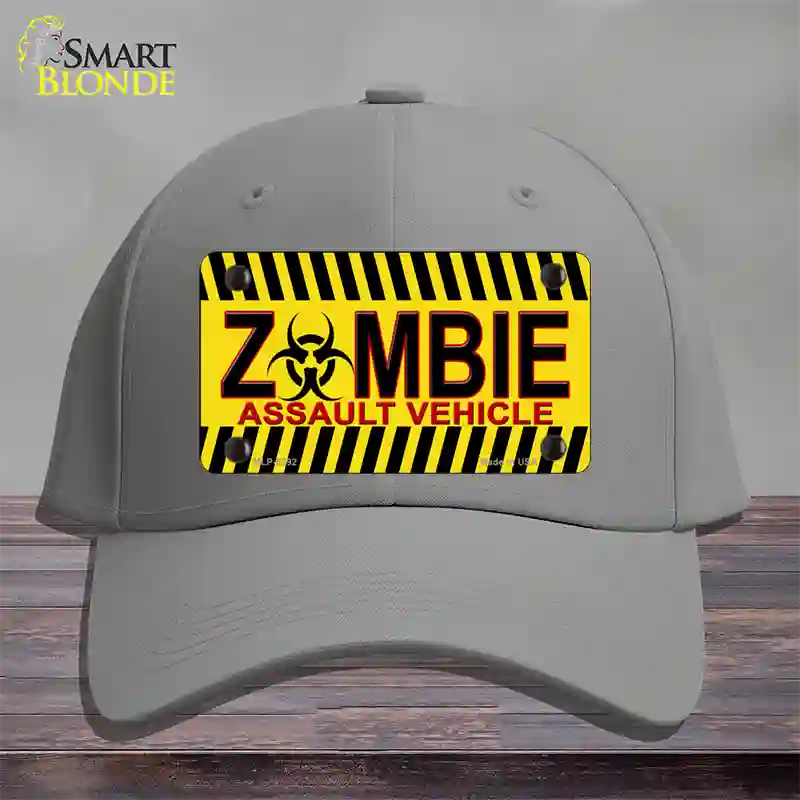 Zombie Assault Vehicle Novelty License Plate Hat Cotton / Gray