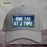 One Day At A Time Novelty License Plate Hat Cotton / Gray