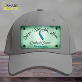 Cervical Cancer Ribbon Novelty License Plate Hat Cotton / Gray