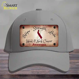 Head and Neck Cancer Ribbon Novelty License Plate Hat Cotton / Gray