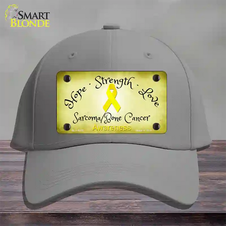 Sarcoma Bone Ribbon Novelty License Plate Hat Cotton / Gray