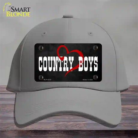 Country Boys Novelty License Plate Hat Cotton / Gray