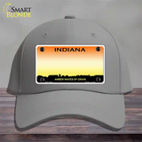 Indiana Amber Blank Novelty License Plate Hat Cotton / Gray