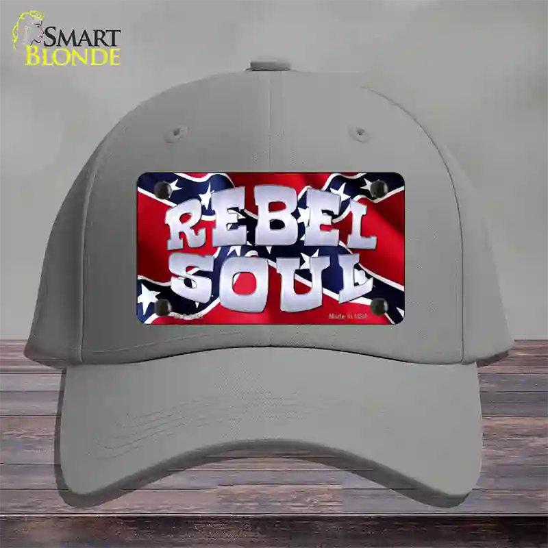 Rebel Soul Novelty License Plate Hat Cotton / Gray