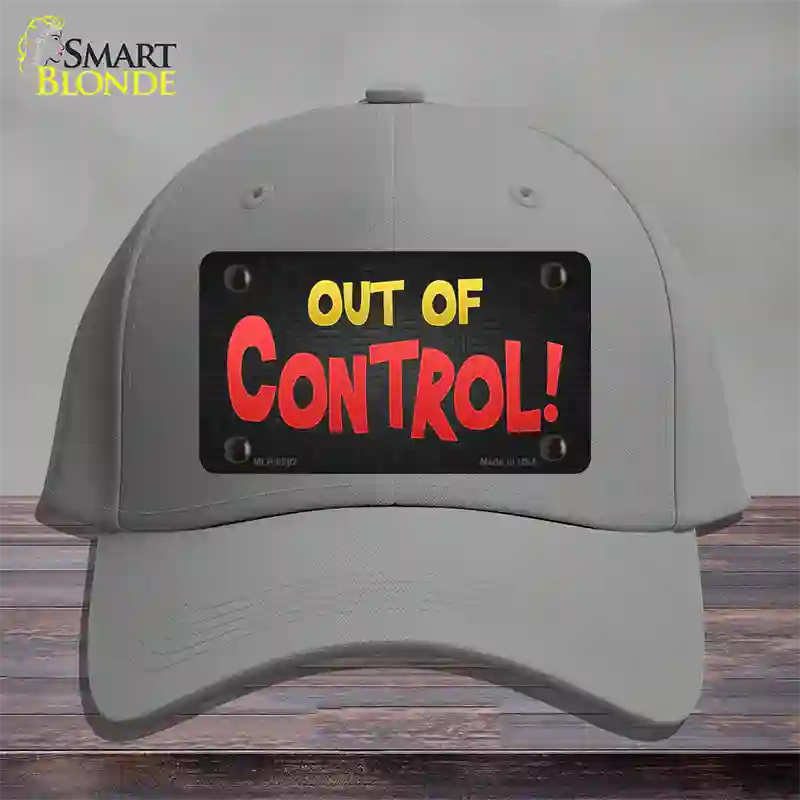 Out Of Control Novelty License Plate Hat Cotton / Gray