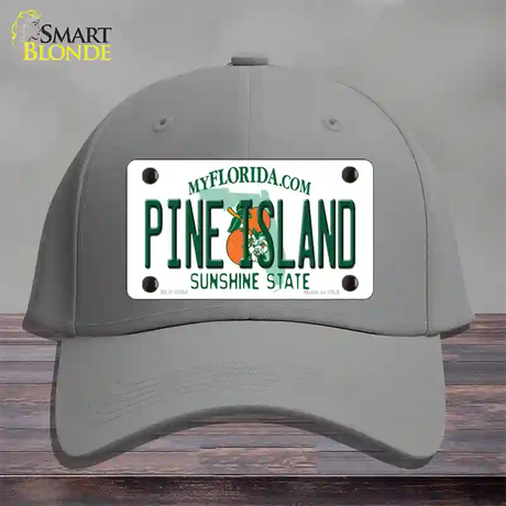 Pine Island Novelty License Plate Hat Cotton / Gray