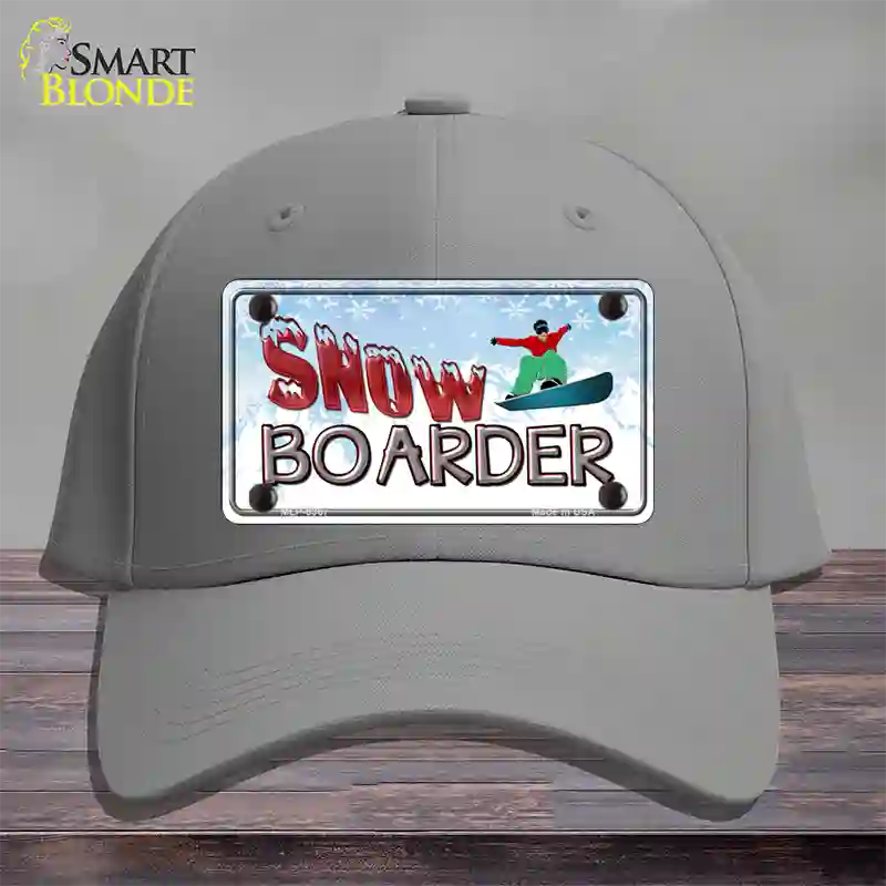 Snow Boarder Novelty License Plate Hat Cotton / Gray