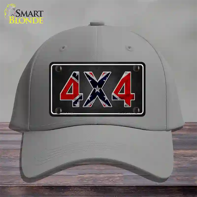 4x4 Confederate Novelty License Plate Hat Cotton / Gray