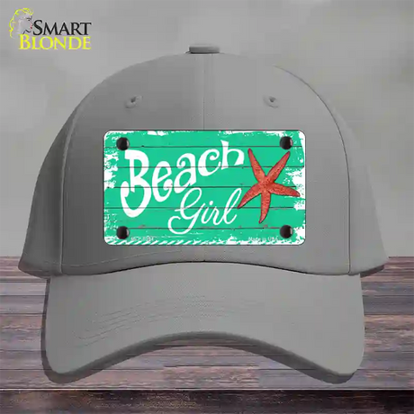 Beach Girl Novelty License Plate Hat Cotton / Gray