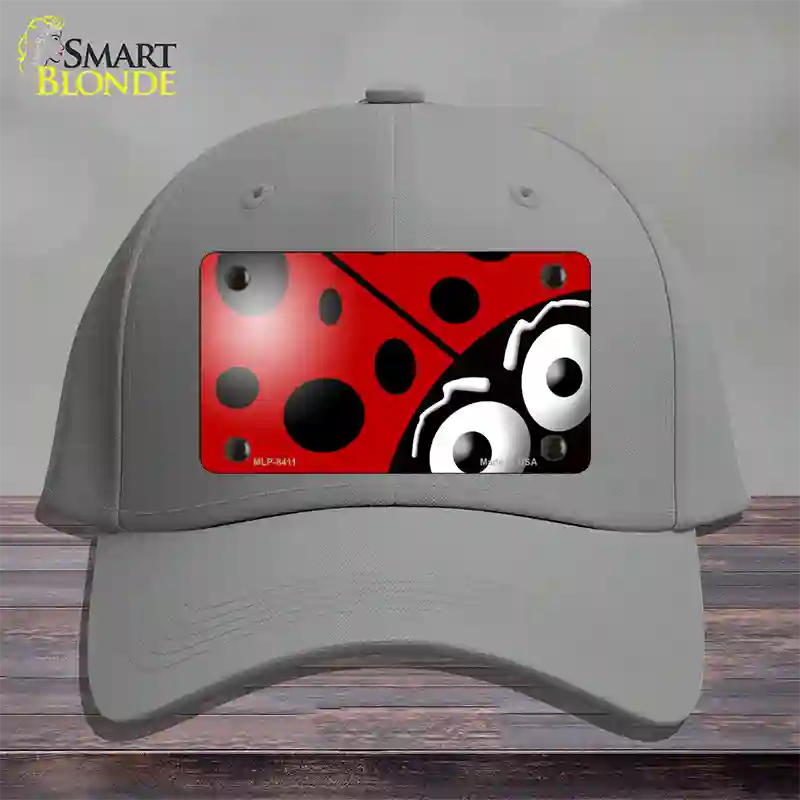 Lady Bug Novelty License Plate Hat Cotton / Gray