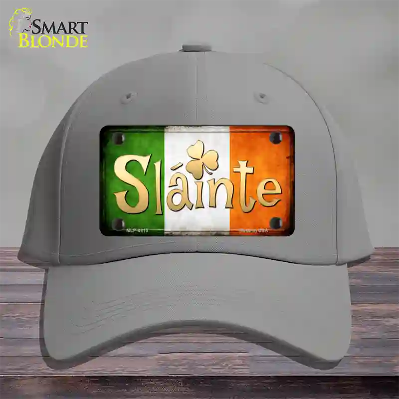 Slainte Novelty License Plate Hat Cotton / Gray