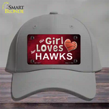 This Girl Loves Her Hawks Novelty License Plate Hat Cotton / Gray