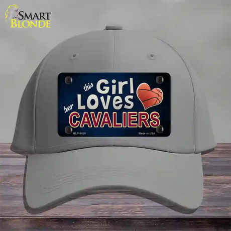 This Girl Loves Her Cavaliers Novelty License Plate Hat Cotton / Gray