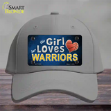 This Girl Loves Her Warriors Novelty License Plate Hat Cotton / Gray