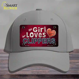 This Girl Loves Her Clippers Novelty License Plate Hat Cotton / Gray