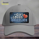 This Girl Loves Her Grizzlies Novelty License Plate Hat Cotton / Gray