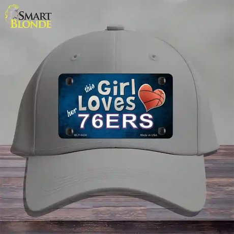 This Girl Loves Her 76ers Novelty License Plate Hat Cotton / Gray