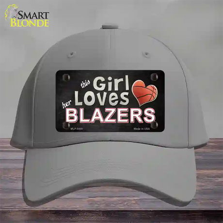 This Girl Loves Her Blazers Novelty License Plate Hat Cotton / Gray