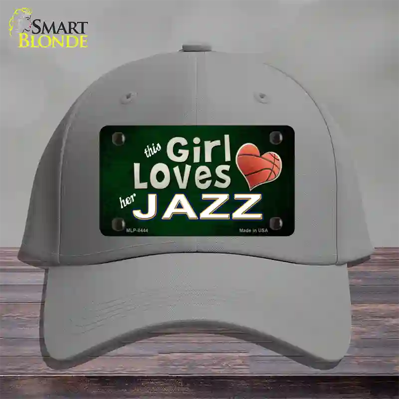 This Girl Loves Her Jazz Novelty License Plate Hat Cotton / Gray