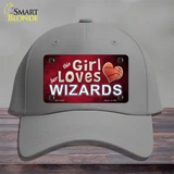 This Girl Loves Her Wizards Novelty License Plate Hat Cotton / Gray