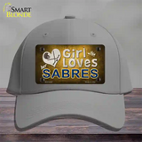 This Girl Loves Her Sabres Novelty License Plate Hat Cotton / Gray