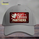 This Girl Loves Her Panthers Hockey Novelty License Plate Hat Cotton / Gray