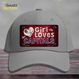 This Girl Loves Her Capitals Novelty License Plate Hat Cotton / Gray