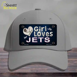 This Girl Loves Her Jets Hockey Novelty License Plate Hat Cotton / Gray