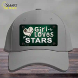 This Girl Loves Her Stars Novelty License Plate Hat Cotton / Gray