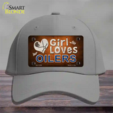 This Girl Loves Her Oilers Novelty License Plate Hat Cotton / Gray