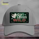 This Girl Loves Her Wild Novelty License Plate Hat Cotton / Gray