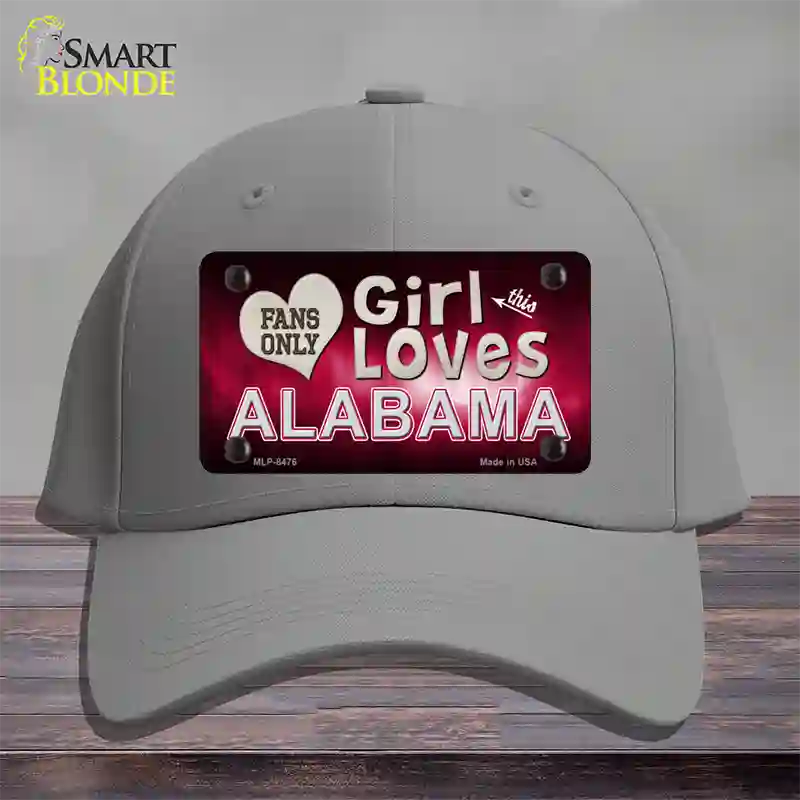 This Girl Loves Alabama Novelty License Plate Hat Cotton / Gray