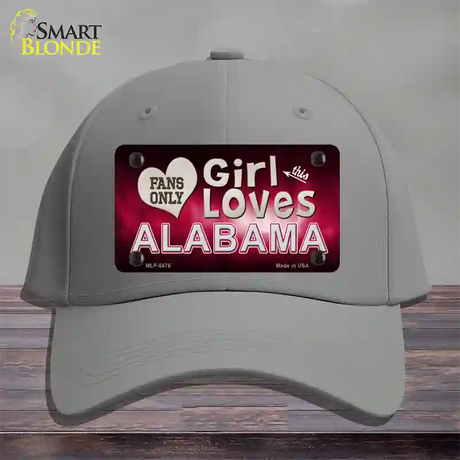 This Girl Loves Alabama Novelty License Plate Hat Cotton / Gray