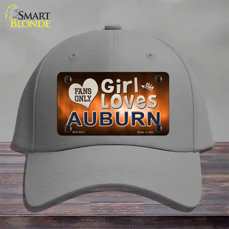 This Girl Loves Auburn Novelty License Plate Hat Cotton / Gray