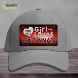 This Girl Loves Cincinnati Novelty License Plate Hat Cotton / Gray