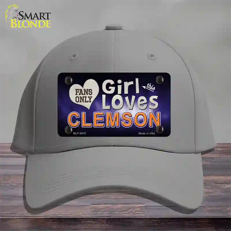 This Girl Loves Clemson Novelty License Plate Hat Cotton / Gray