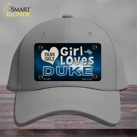 This Girl Loves Duke Novelty License Plate Hat Cotton / Gray