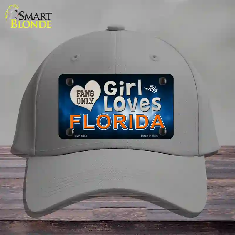 This Girl Loves Florida Novelty License Plate Hat Cotton / Gray