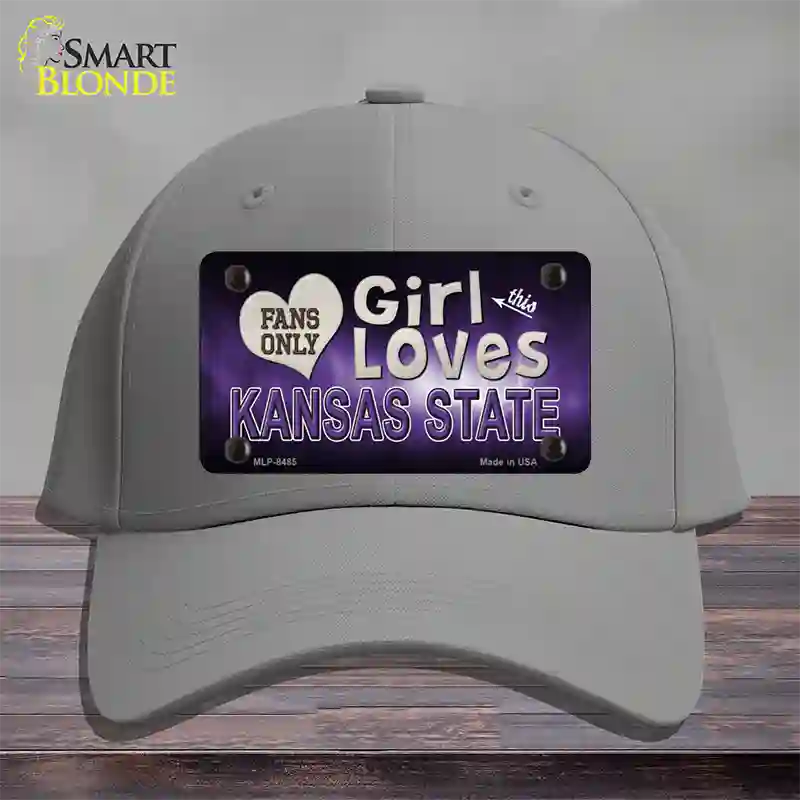 This Girl Loves Kansas State Novelty License Plate Hat Cotton / Gray