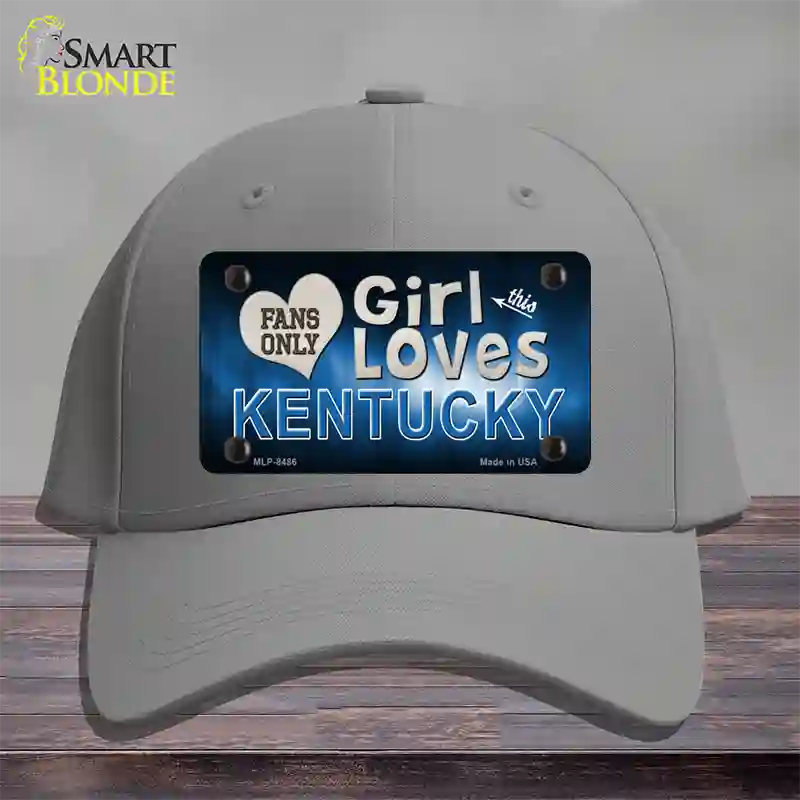 This Girl Loves Kentucky Novelty License Plate Hat Cotton / Gray