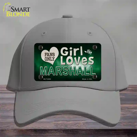 This Girl Loves Marshall Novelty License Plate Hat Cotton / Gray