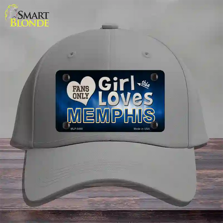 This Girl Loves Memphis Novelty License Plate Hat Cotton / Gray