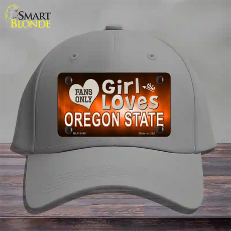 This Girl Loves Oregon State Novelty License Plate Hat Cotton / Gray