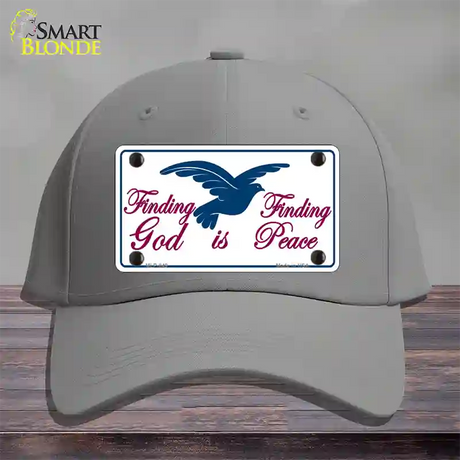 Finding God Finding Peace Novelty License Plate Hat Cotton / Gray