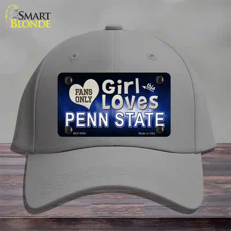 This Girl Loves Penn State Novelty License Plate Hat Cotton / Gray