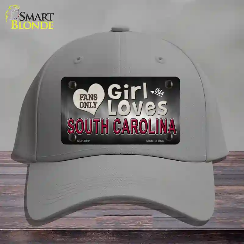 This Girl Loves South Carolina Novelty License Plate Hat Cotton / Gray