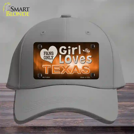 This Girl Loves Texas Novelty License Plate Hat Cotton / Gray