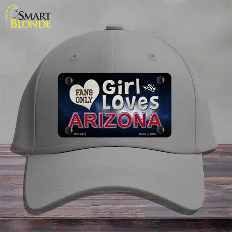 This Girl Loves Arizona Novelty License Plate Hat Cotton / Gray